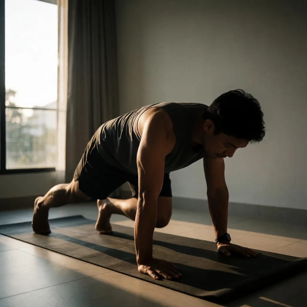 Morning workout at home