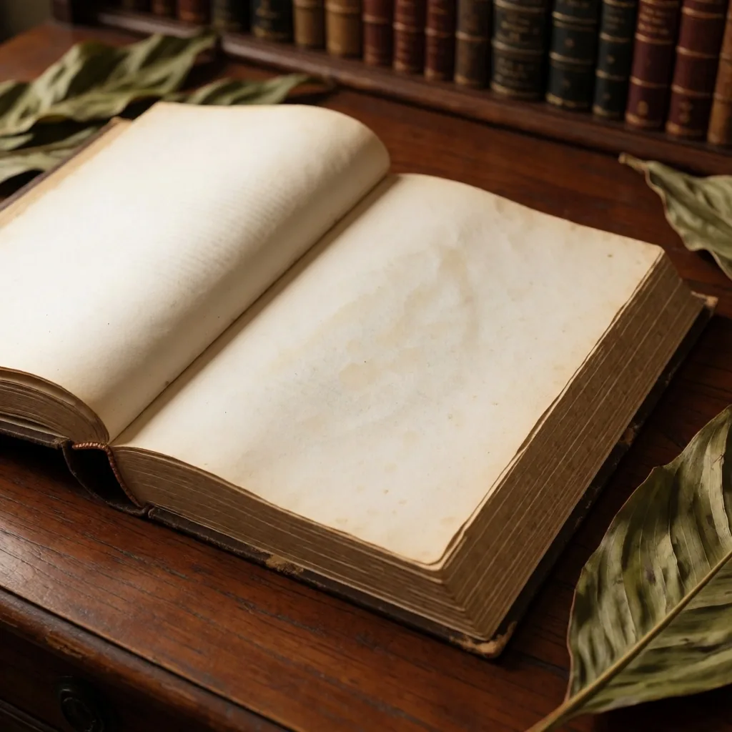 Botanical reference materials on a desk